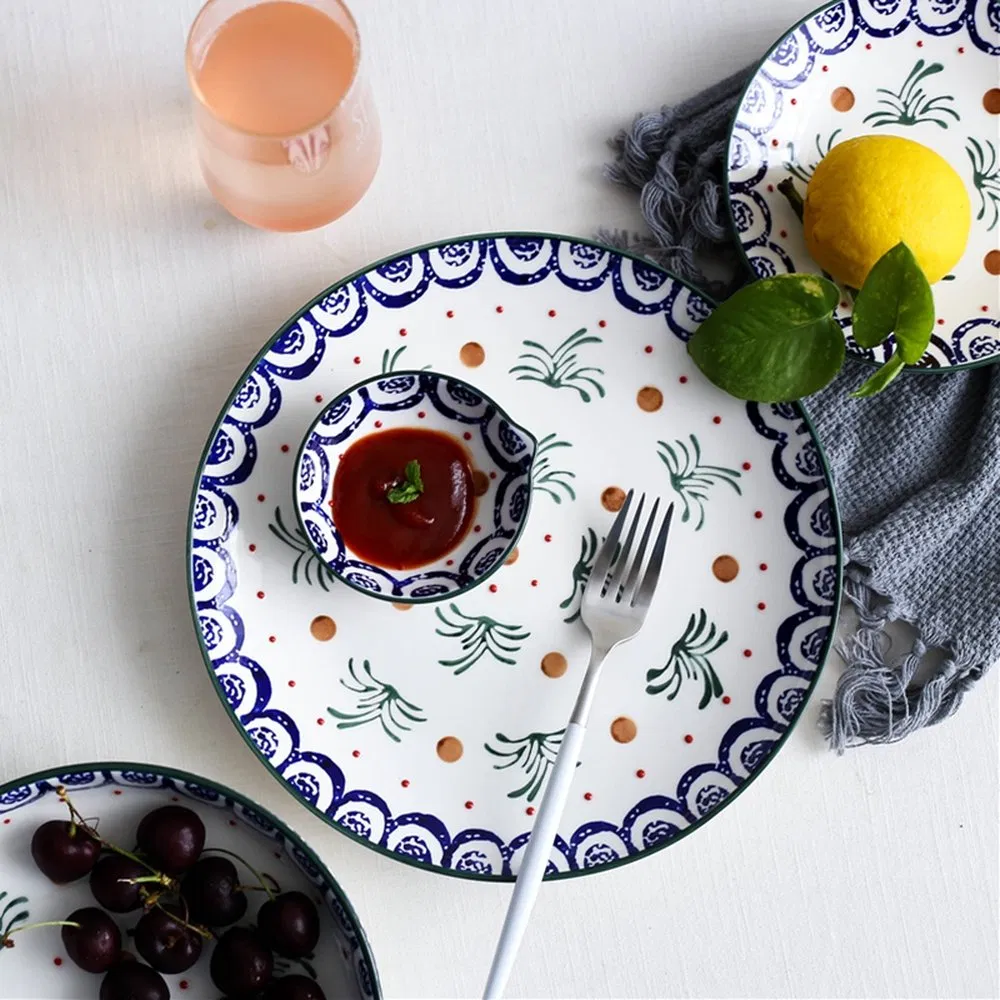 Firmly Built Anti Slip Ceramic Soup Plate for Cafes