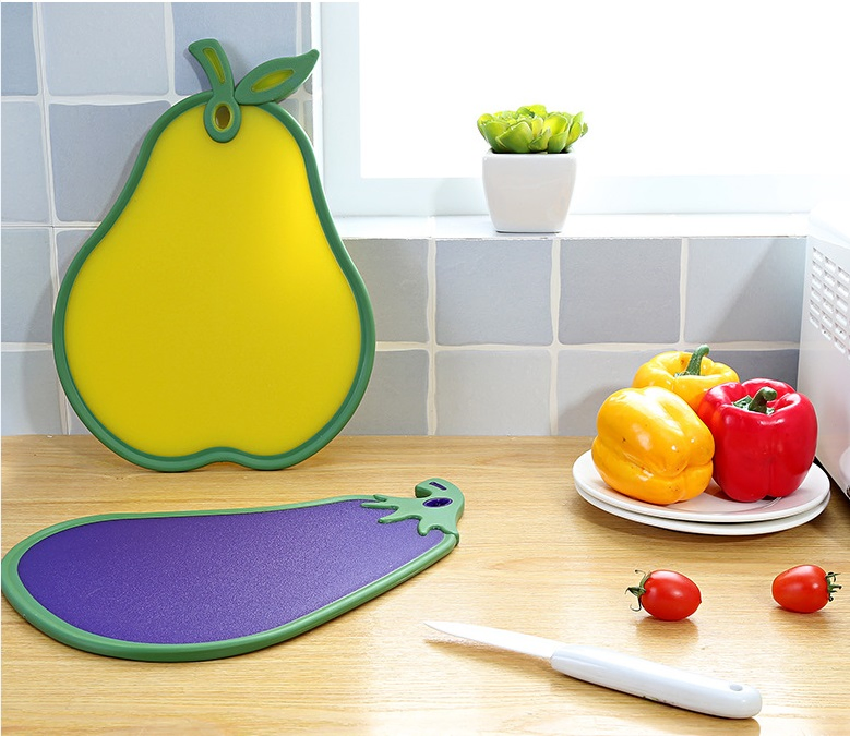Plastic Anti Slip Cutting Board Fruit Shaped Chopping Board Apple Cutting Board