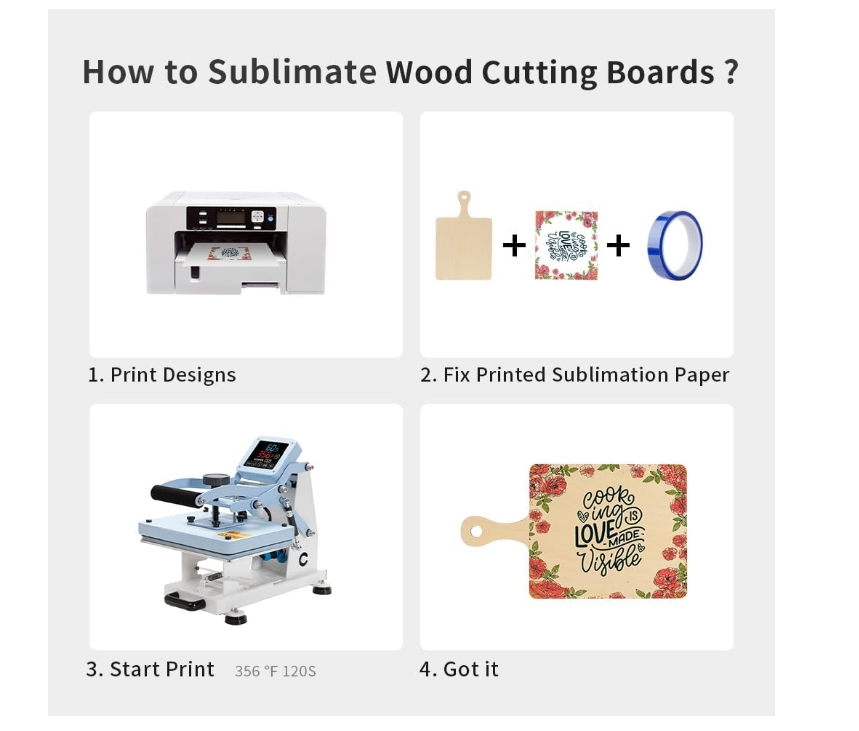 Pyd Life 12 Pack Plywood Sublimation Cutting Board Blanks with Handle 9 X 5.5 Inch, Rectangle Wood Chopping Board for Sublimation DIY Craft