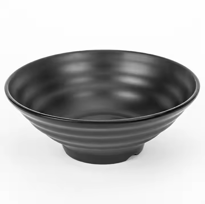 Restaurant Black Matte Japanese Ramen Bowl Custom Melamine Ramen Noodle Bowl Promotion Gift