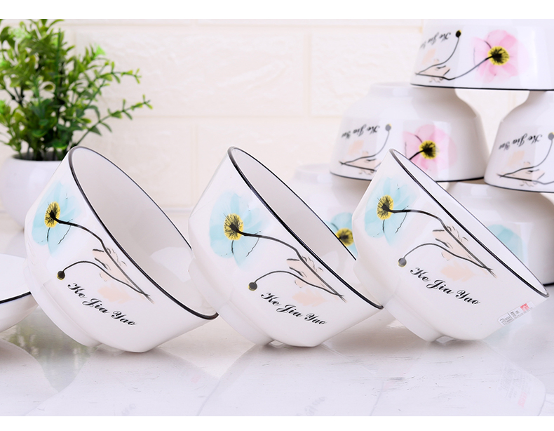 Chenyue 5" Porcelain Bowl with Under Glaze Ceramic Dinnerware