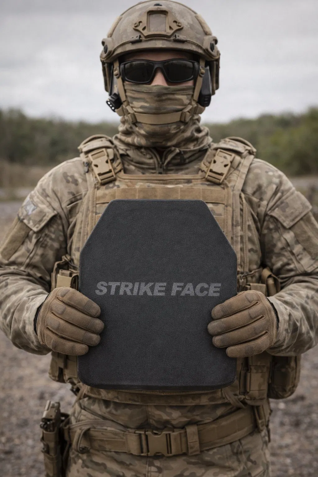 Lightweight 2.8kg Level IV Alumina Ceramic PE Single-Curved Tactical Armor Plates