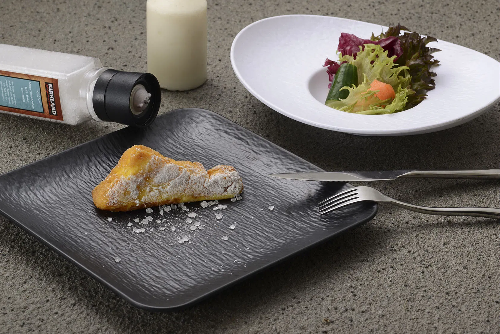 Melamine Black Square Serving Plate Steak Hot Pot Seafood Dessert Unbreakable Plate