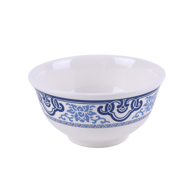 Family Hot Unbreakable Tableware Home Use Melamine Reusable Elegant Rice Bowl
