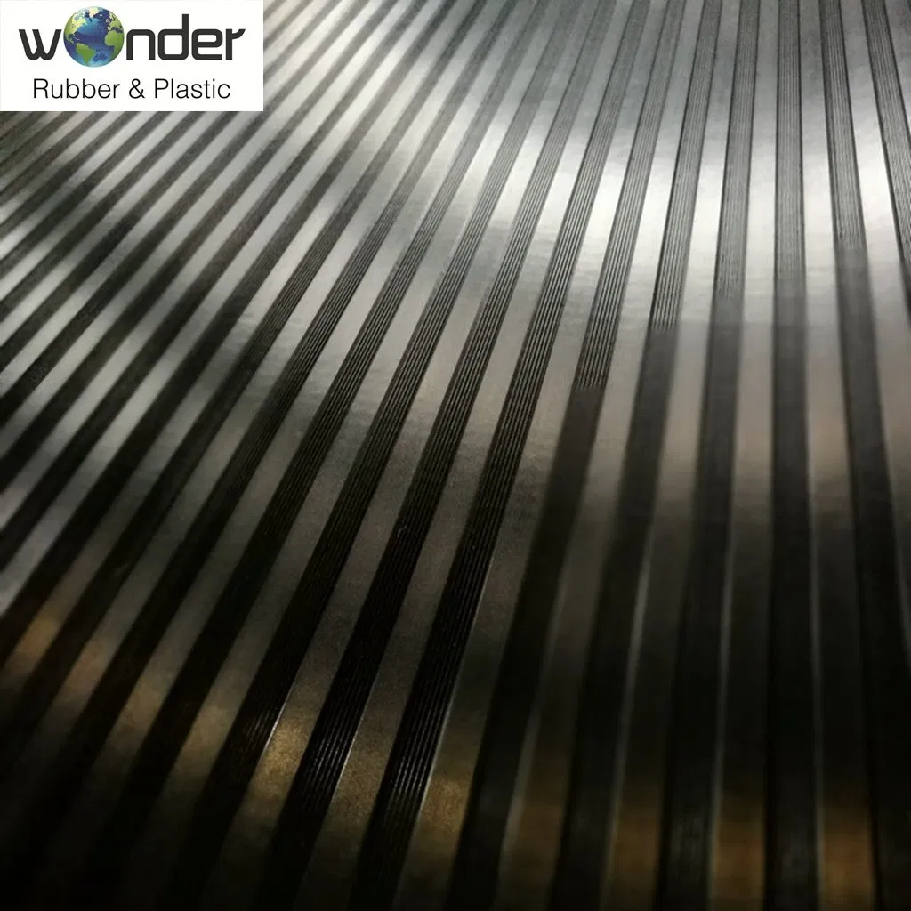 Fine Rib Wide Rib Composite Ribbed Corrugated Grooved Rubber Floor Sheet Mat