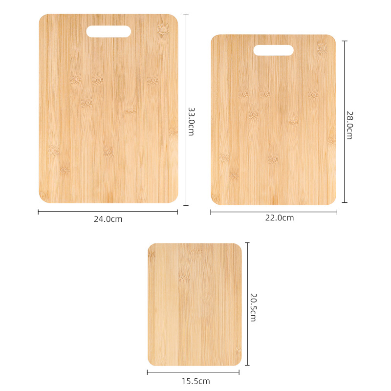 2024 Traditional Bamboo Cutting Board Multifunction Kitchenware Wood Board Set for Vegetable Premium Square Cutting Board