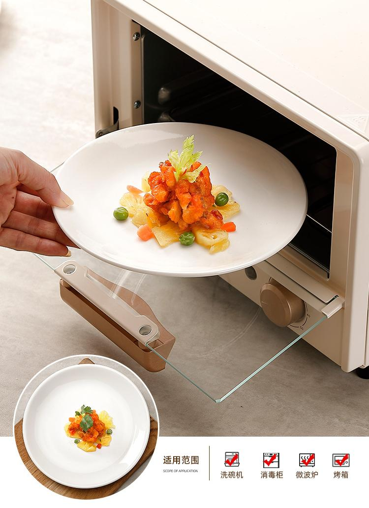 Hot-Selling Eco-Friendly Healthy Lead&Cadmium Free 6"7"8"9"10"10.5"11"12"14"Dinner Flat Meat Plate White Porcelainware Hotelware Ceramic Kitchenware Tableware
