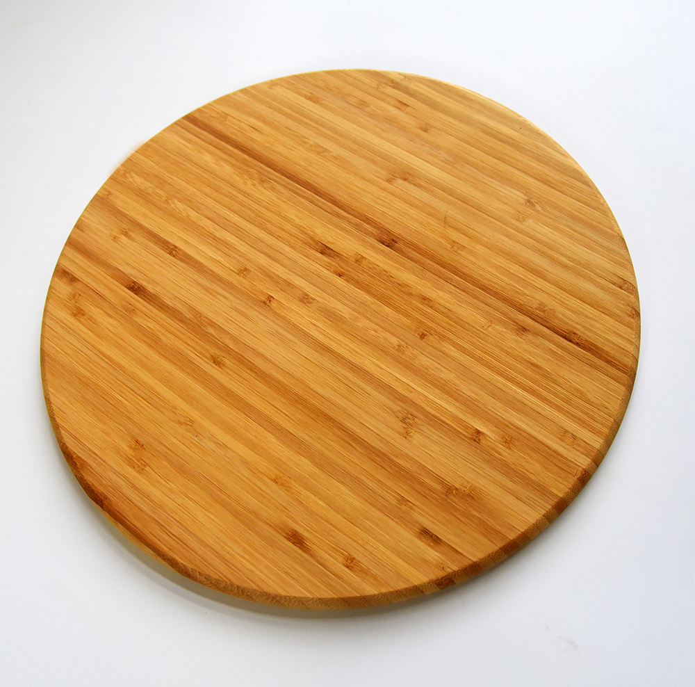 Bamboo Round Serving Board with Glass Cover