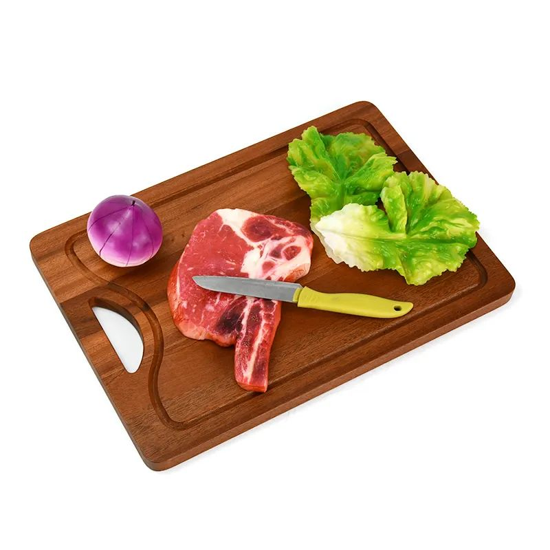 18X12inch Extra Large Organic Bamboo Wooden Cutting Board with Drip Groove