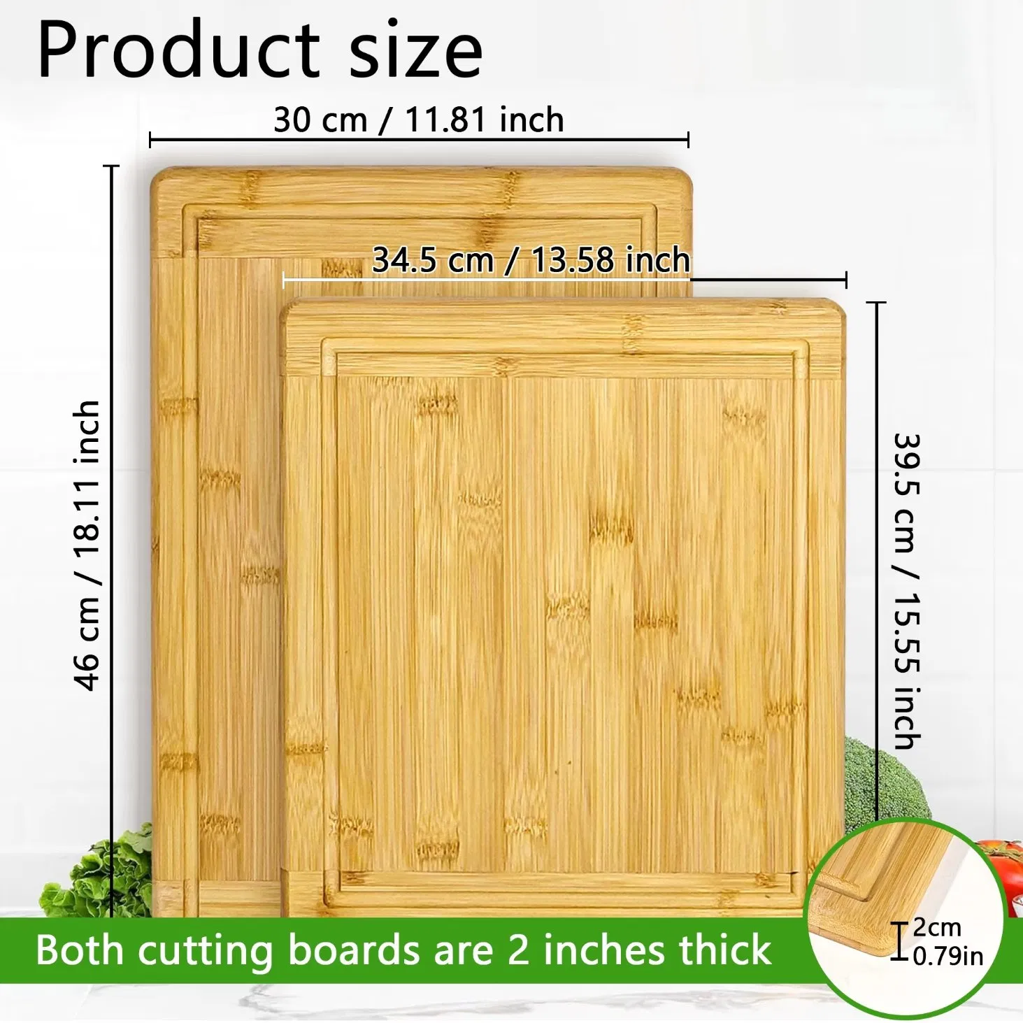 Eco-Friendly Natural Bamboo Cutting Board for Kitchen Custom Logo for Cheese Board