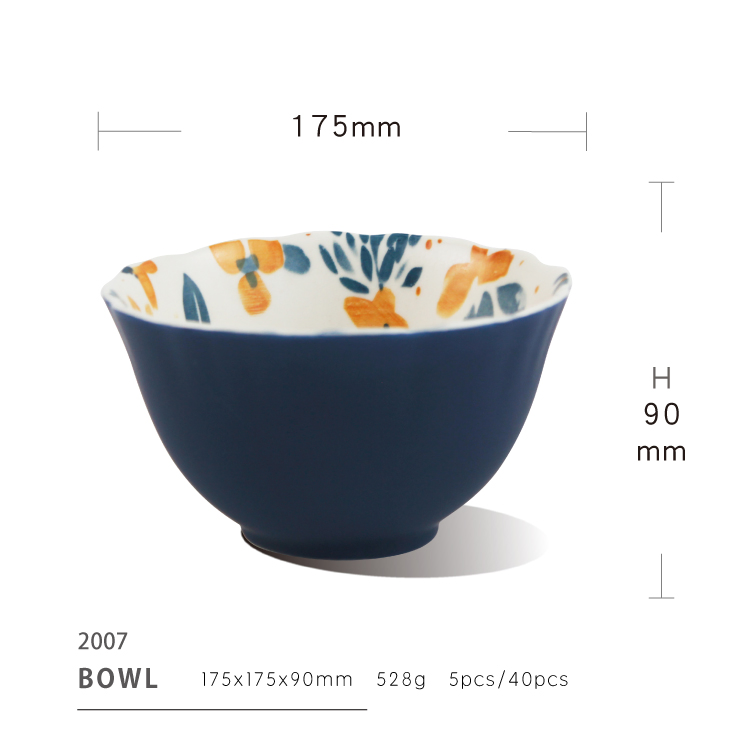 High Quality Kitchenware Ceramic Bowl Pottery Bowl Porcelain Salad Bowl