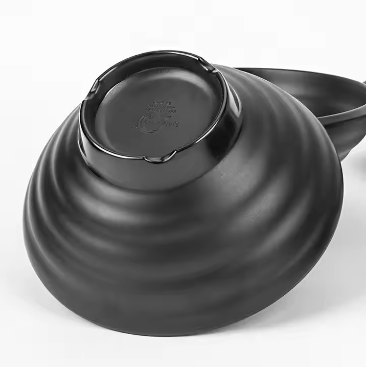 Restaurant Black Matte Japanese Ramen Bowl Custom Melamine Ramen Noodle Bowl Promotion Gift