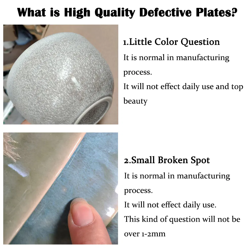 High Quality Defective Porcelain Plate Ceramic Dinnerware Set Crockery Plate Tableware