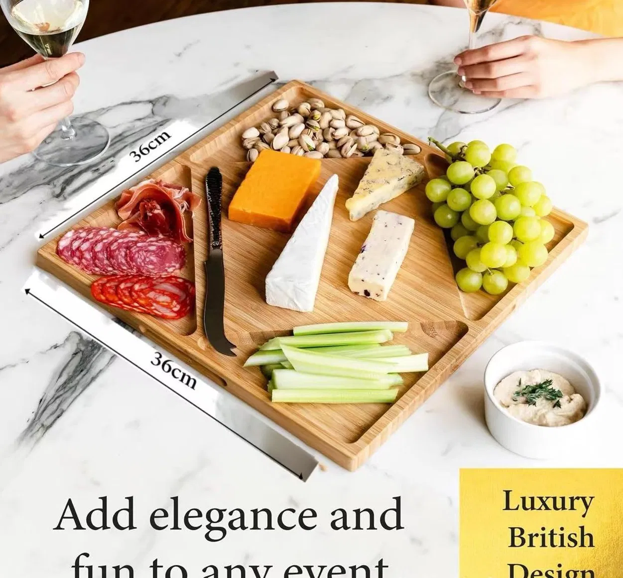 Bamboo Household Kitchen Square Double-Sided Cutting Board