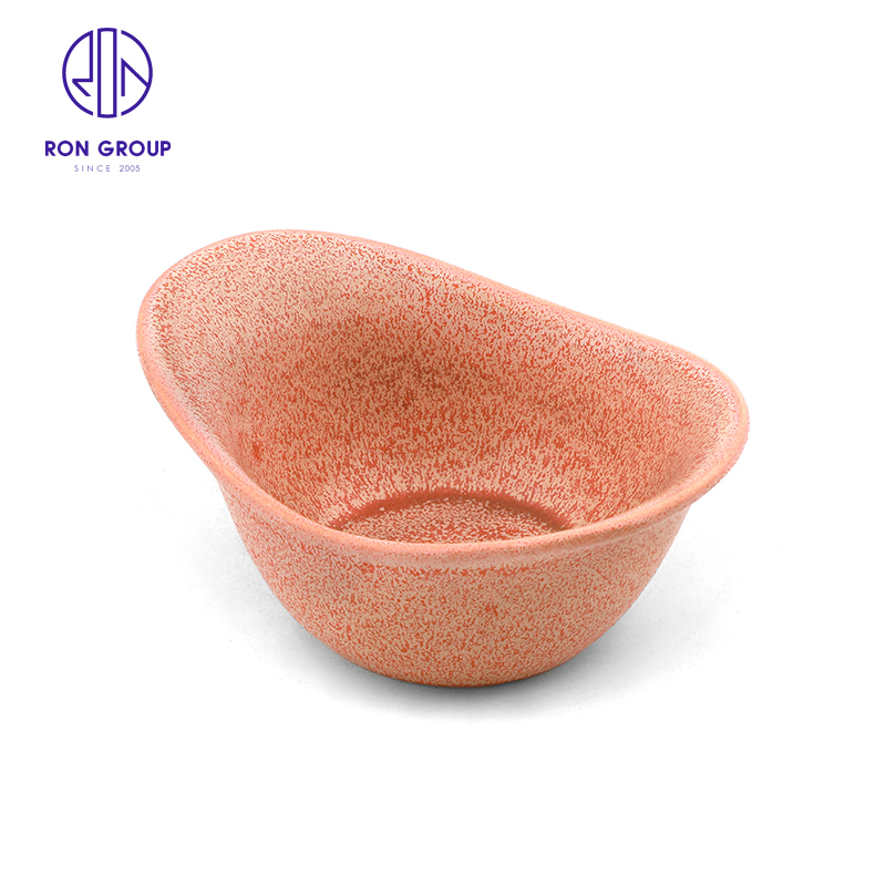 New Arrival Ceramic Porcelain Tableware Irregular 5 Inch Salad Food Storage Bowl for Party Restaurant Dinner Cutlery