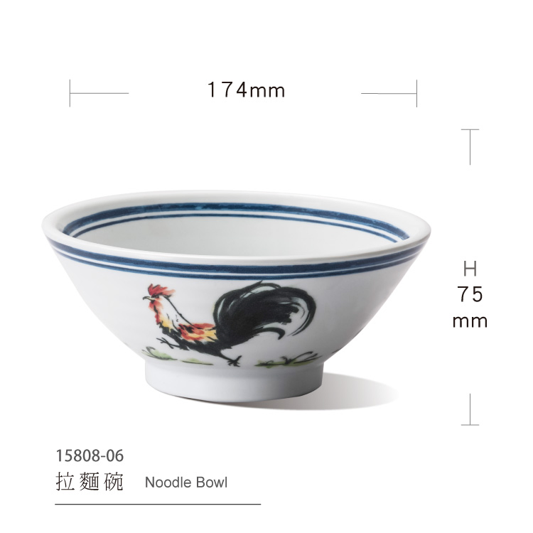 Melamine Gai Ming Series Noodles Chinese Traditional Style Bowls