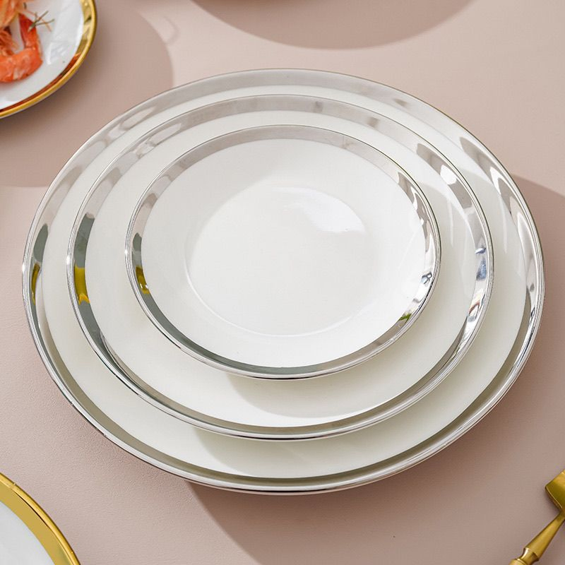 Good Price Porcelain Dinnerware Clourful Golden Bowl Porcelain Ceramic Dinner Set