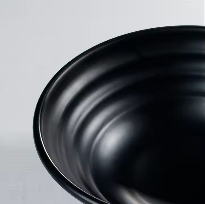 Restaurant Black Matte Japanese Ramen Bowl Custom Melamine Ramen Noodle Bowl Promotion Gift