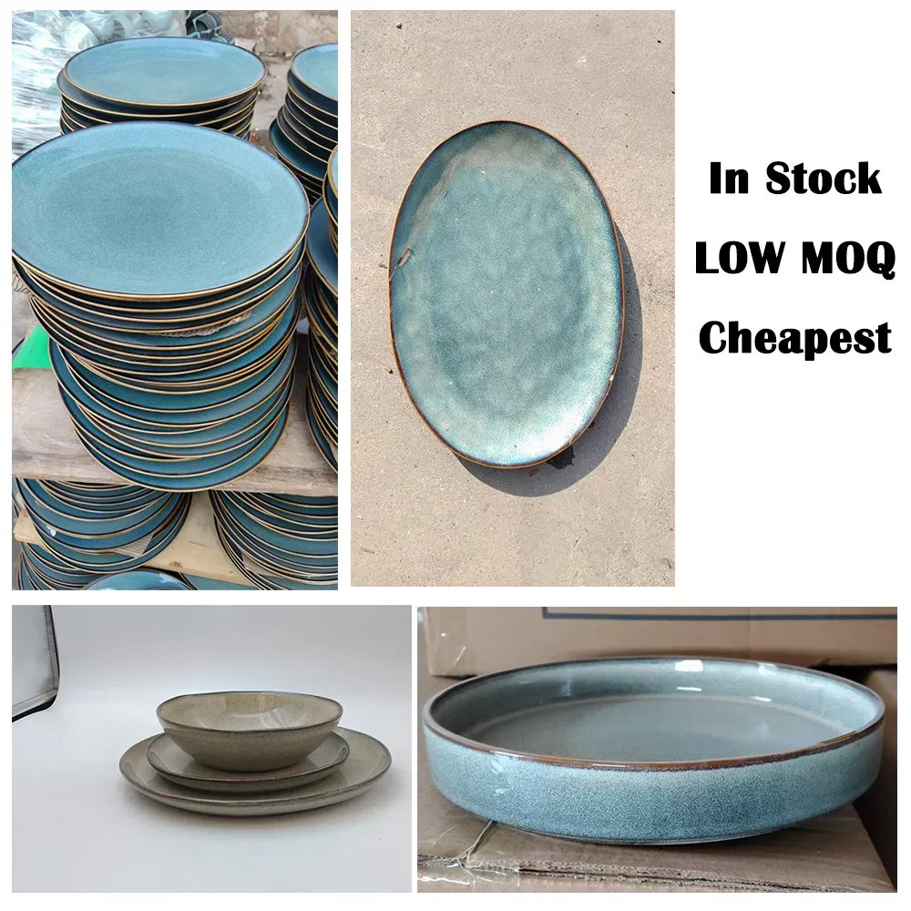 High Quality Defective Porcelain Plate Ceramic Dinnerware Set Crockery Plate Tableware