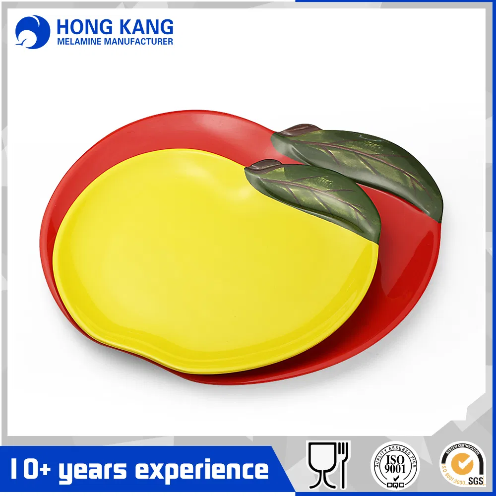 Heart-Shaped Unicolor Dinner Food Dishes Melamine Plate