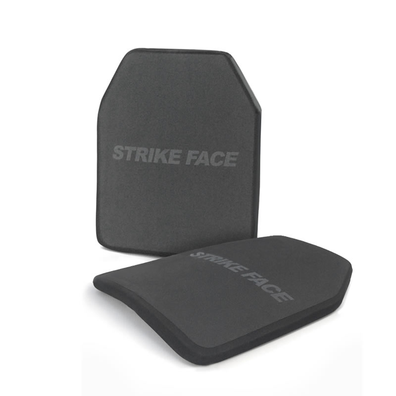 Lightweight 2.8kg Level IV Alumina Ceramic PE Single-Curved Tactical Armor Plates