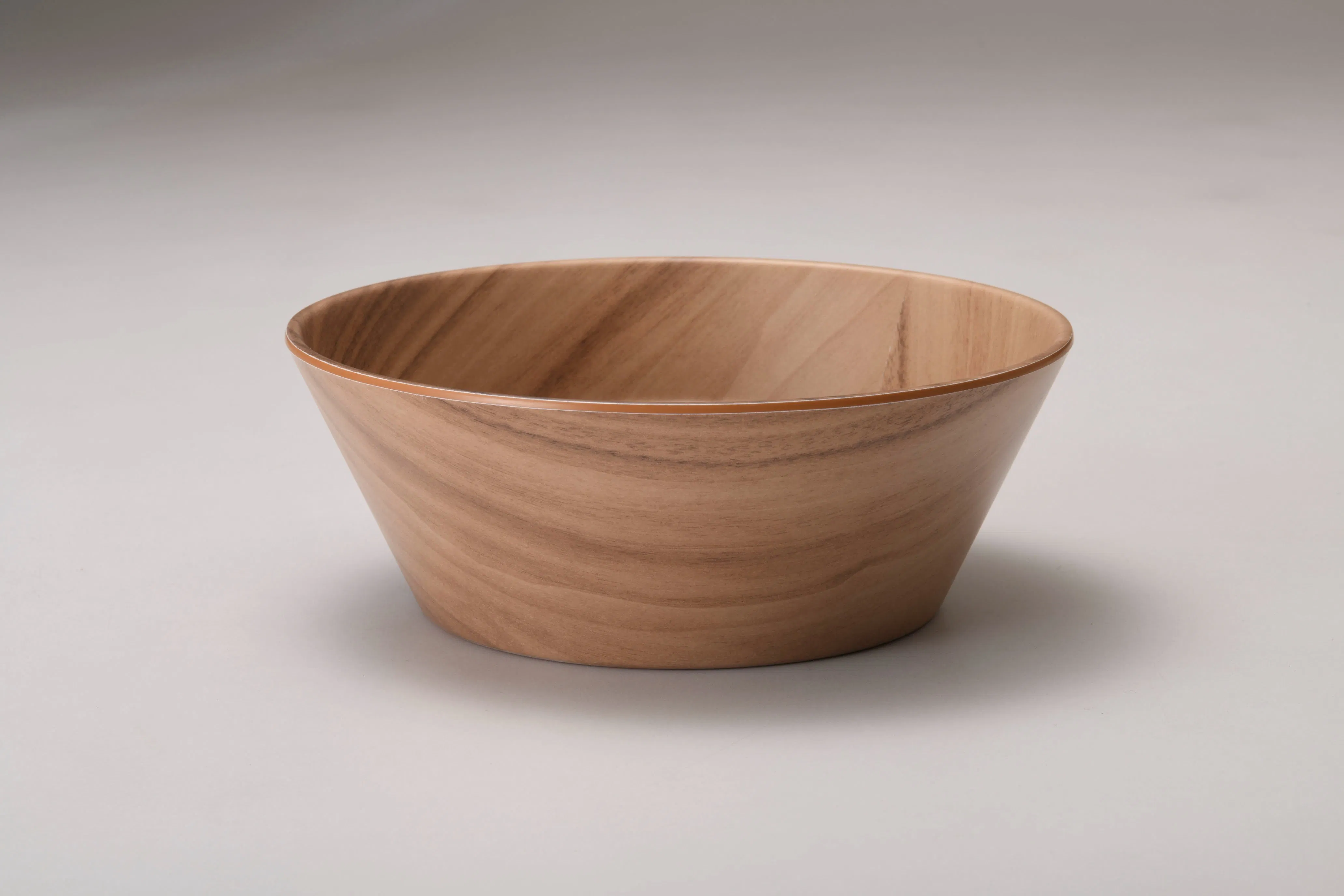 Melamine Kitchenware Wood Printed Design Big Salad Cake Mixing Bowl