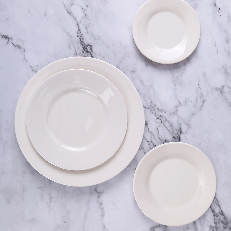 Large Food Grade Melamine Plate with Restaurant Round 14-Inch Plate Hot-Selling