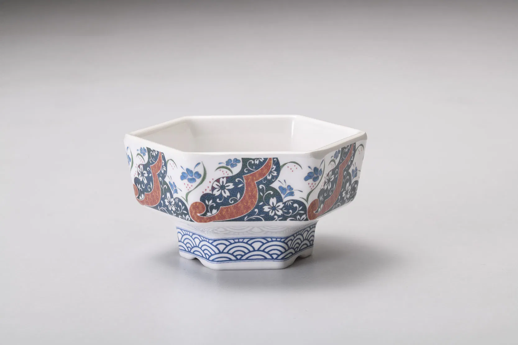 Melamine Donburi Bowl Japanese Style Restaurant Rice Gyudon Serving Hexgonal Bowl