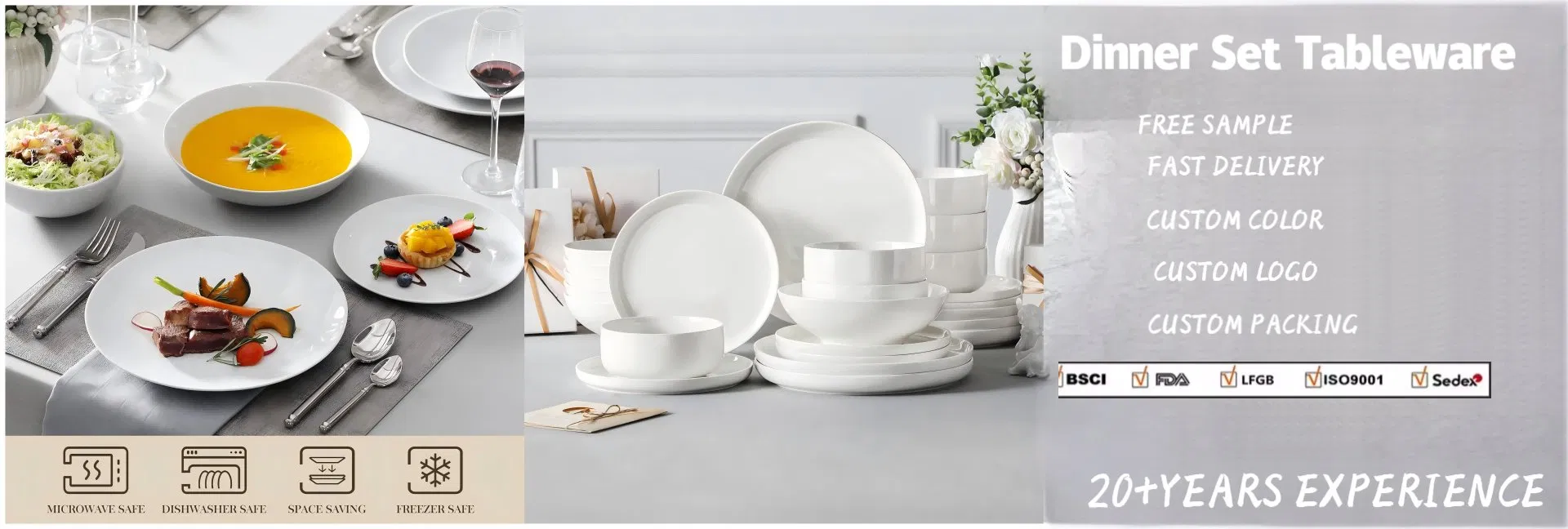 White Porcelainware Plate Banner