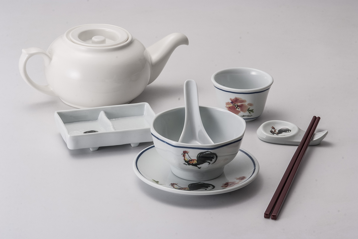 Melamine Gai Ming Series Noodles Chinese Traditional Style Bowls