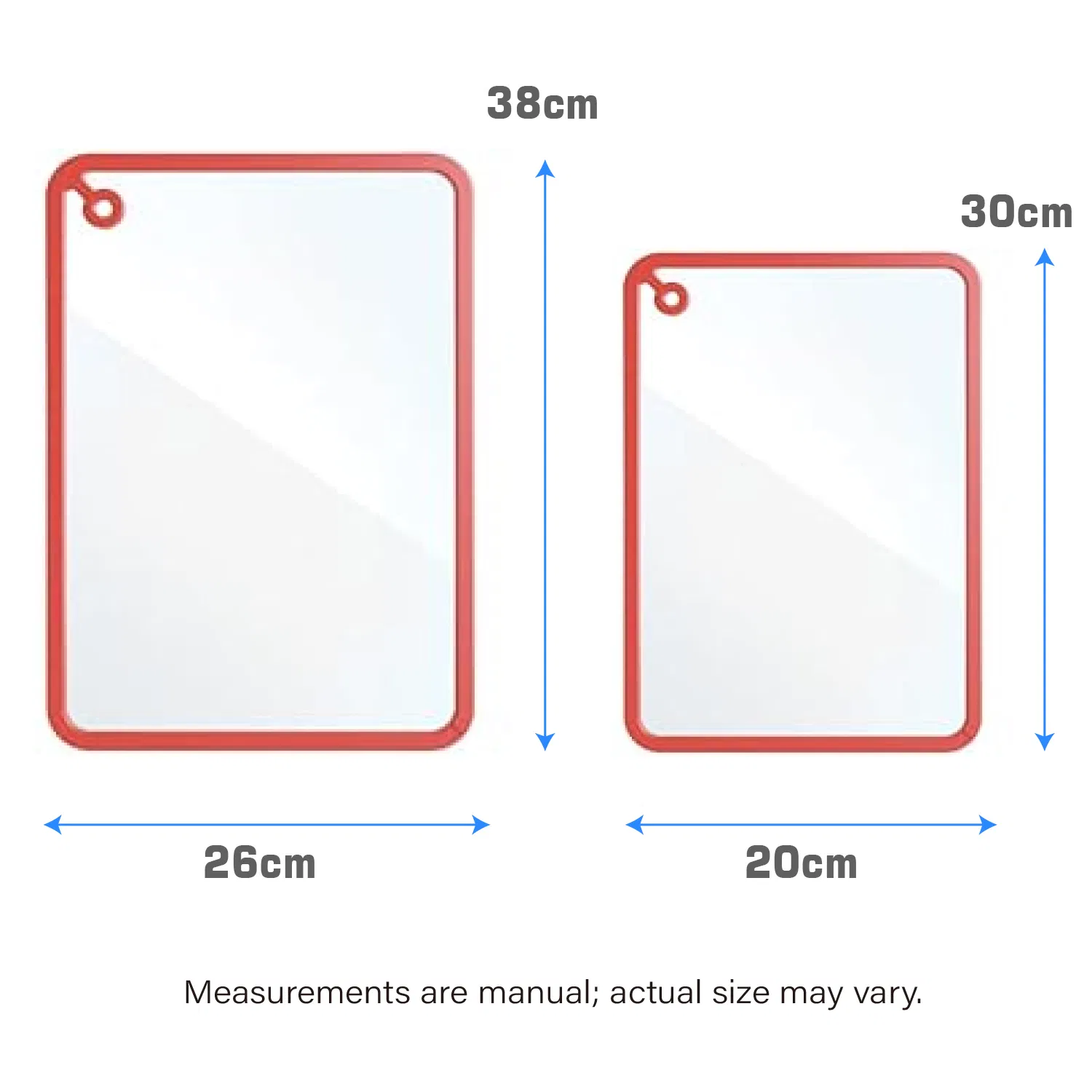 Tempered Glass Cutting Board with Non-Slip Silicone Edge, Antibacterial Easy Clean Kitchen Chopping Board for Fruits Vegetables