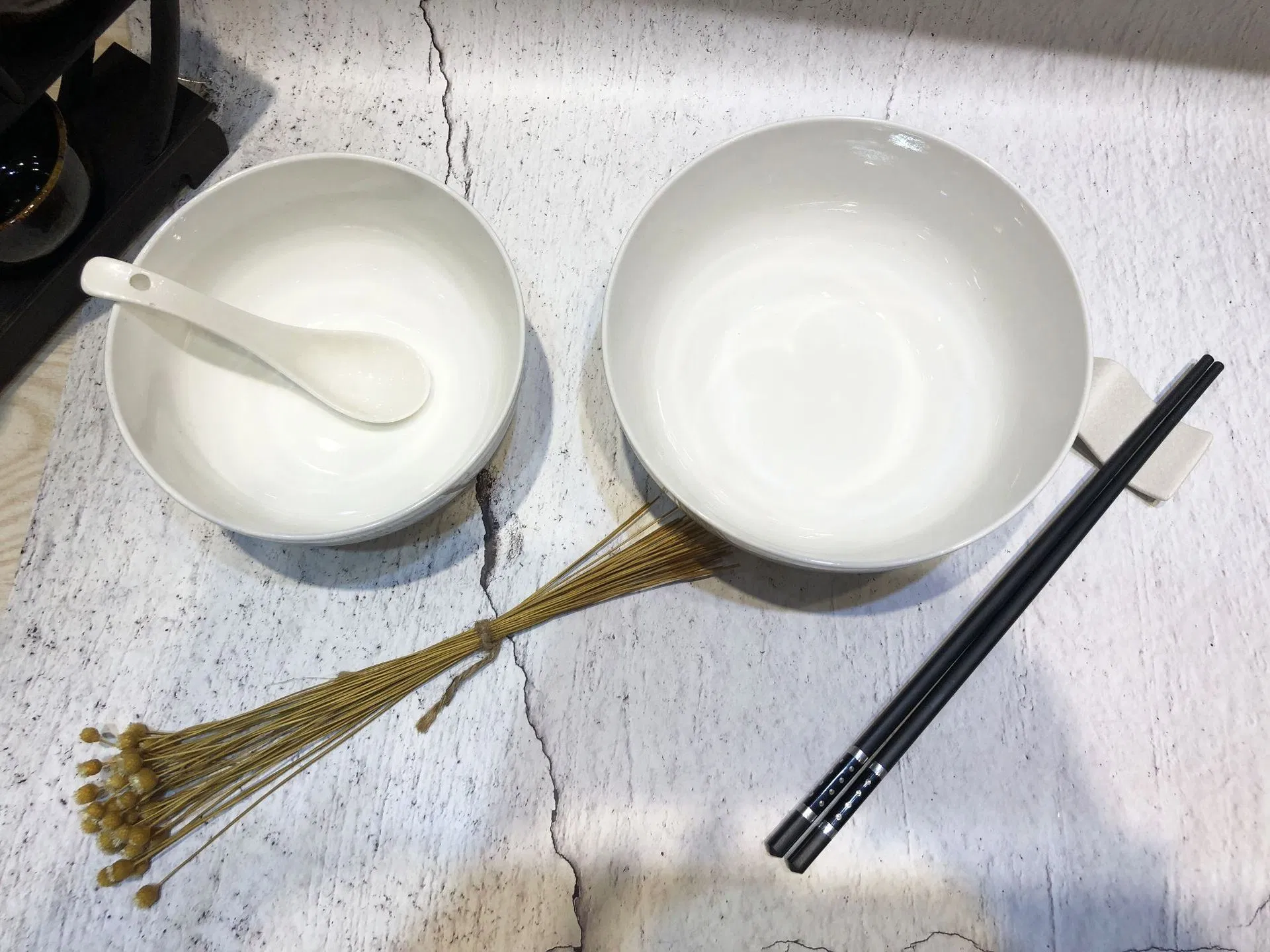 Chenyue 6-Inch White Melamine Soup Bowl for Drinking Soup