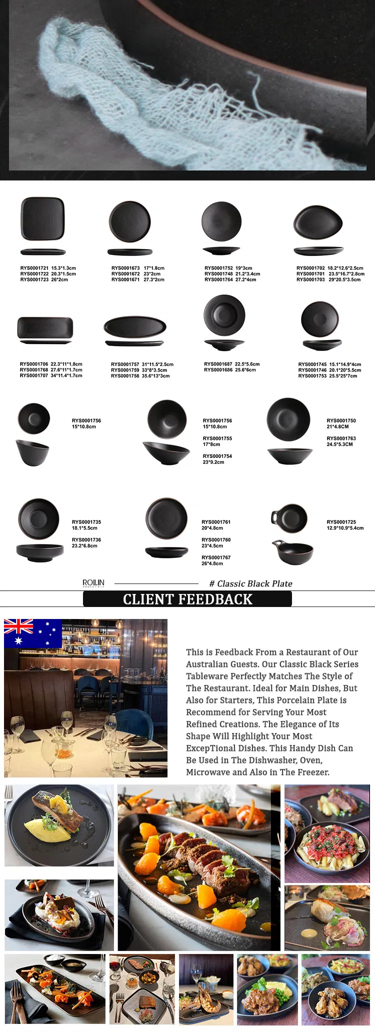 Ceramic Dinner Plates Detail 3