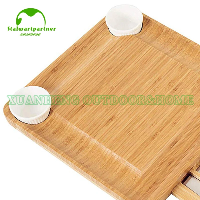 Wooden Bamboo Cutting Board Setcheese Board with Drawer