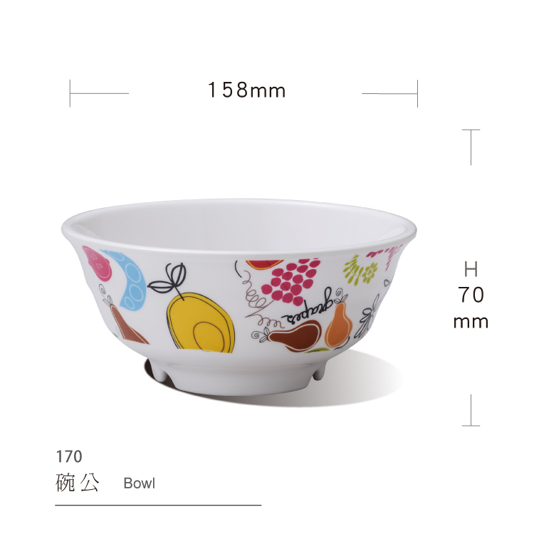 Tea Cup Bowl Melamine Tableware White Bowl