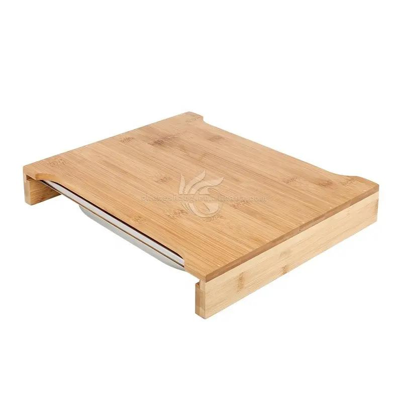 Chengshang Chopping Cutting Board with Containers Wood Cutting Boards for Kitchen Bamboo Cutting Boards