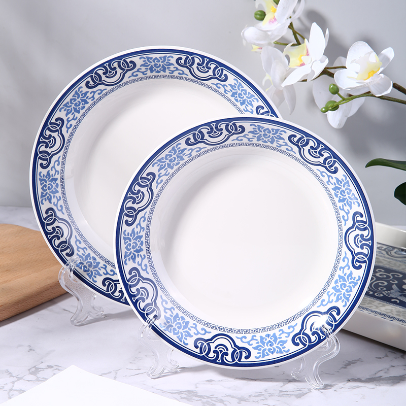 Family Hot Unbreakable Tableware Home Use Melamine Reusable Elegant Rice Bowl