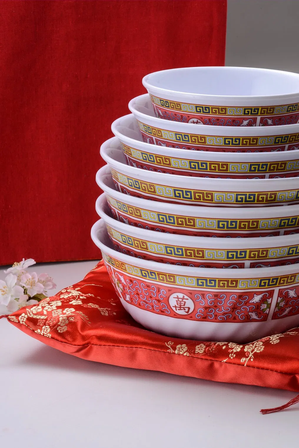 Chinese Restaurant Noodles Soup Rice Serivng Large Bowl 8 Inch 1350ml Chinese Traditional Pattern Bowl