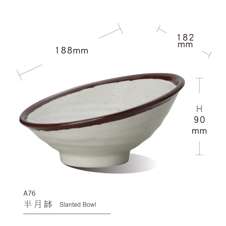 Slanted Bowl Melamine Bowl Hotpot Restaurant Bowl