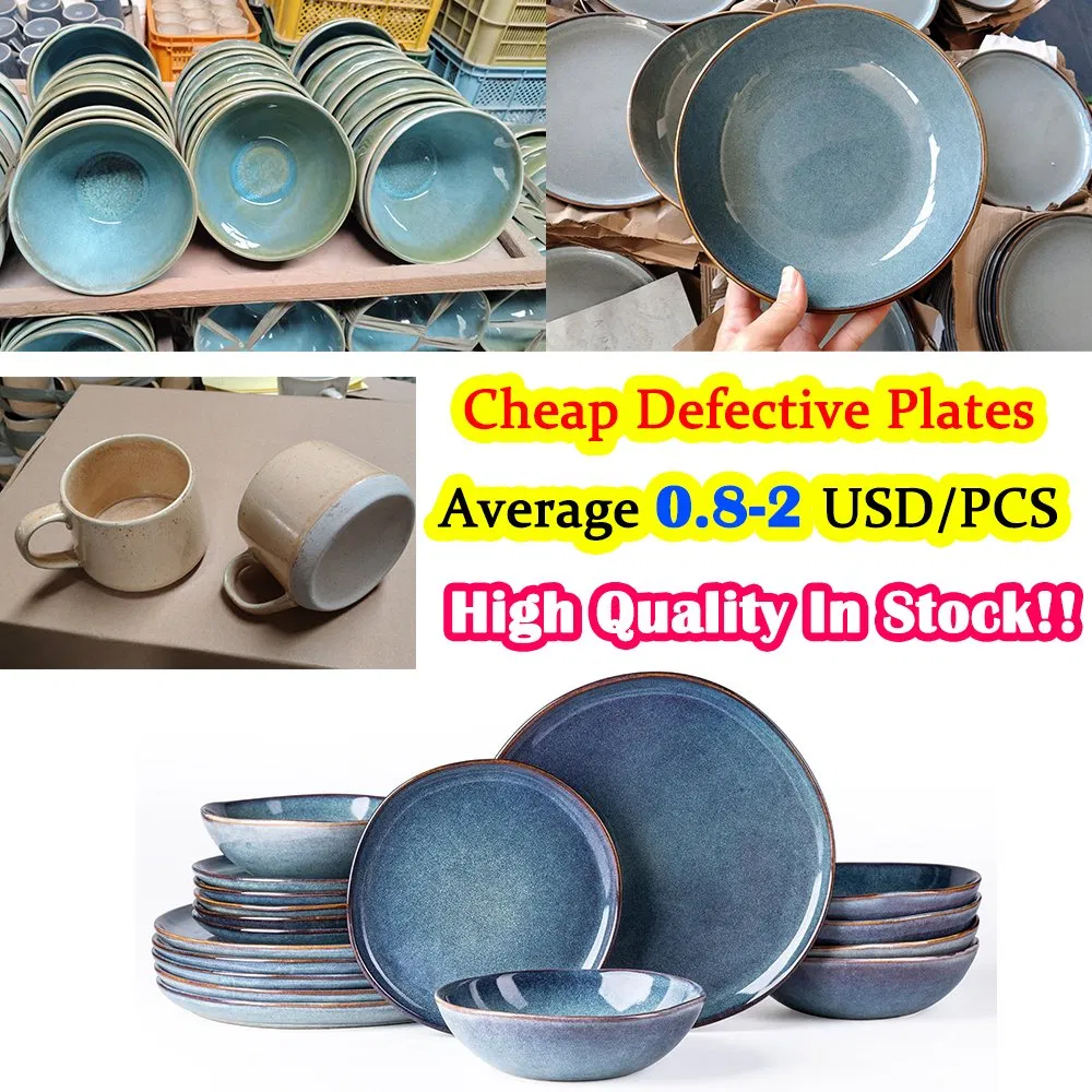 High Quality Defective Porcelain Plate Ceramic Dinnerware Set Crockery Plate Tableware
