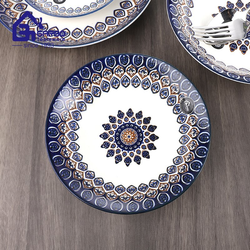 Hot Sale Classic Under-Glaze Printing Design Dinnerware Porcelain Salad Soup Bowl