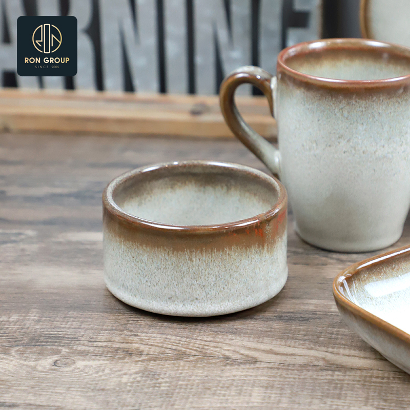 Classic Eco-Friendly Ceramic Porcelain Round Sauce Soup Bowl for Coffee Shop Restaurant Hotel Commercial Dining Use