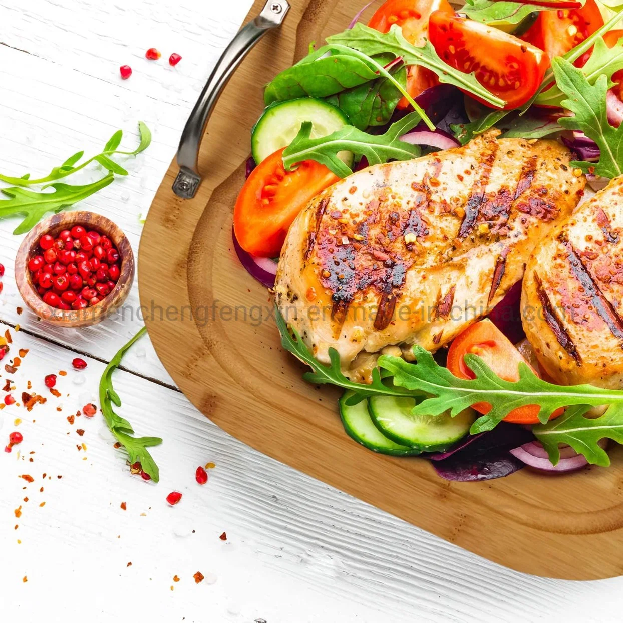 Premium Bamboo Butcher Block Cutting Board with Juice Groove