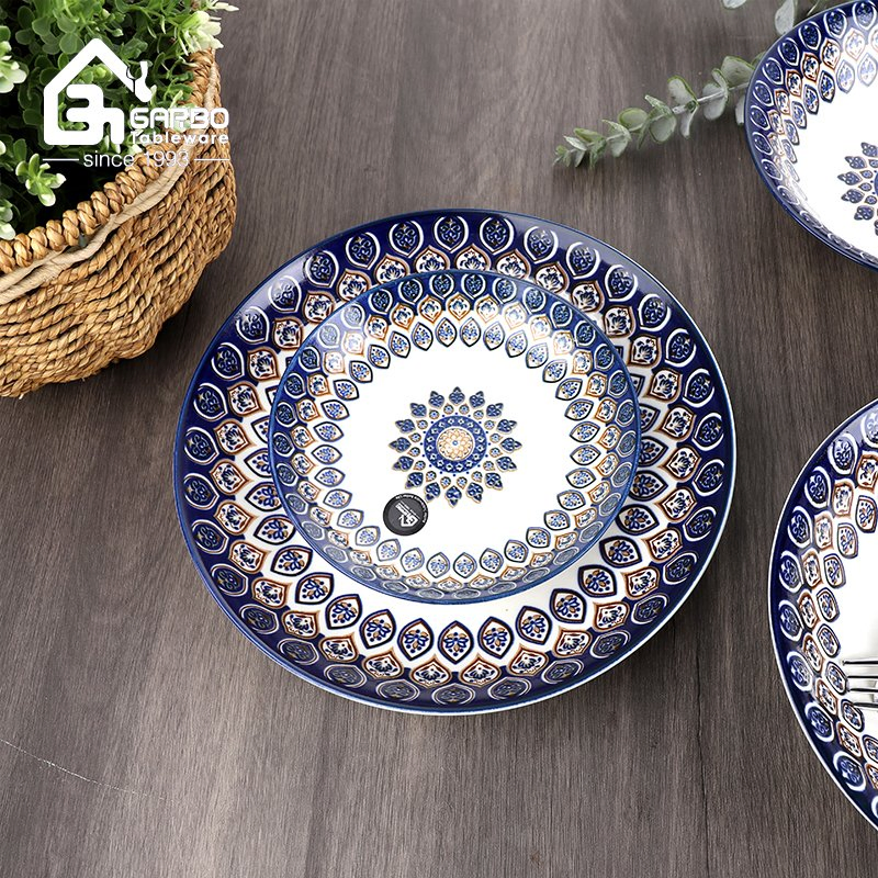 Hot Sale Classic Under-Glaze Printing Design Dinnerware Porcelain Salad Soup Bowl