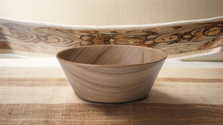 Melamine Kitchenware Wood Printed Design Big Salad Cake Mixing Bowl