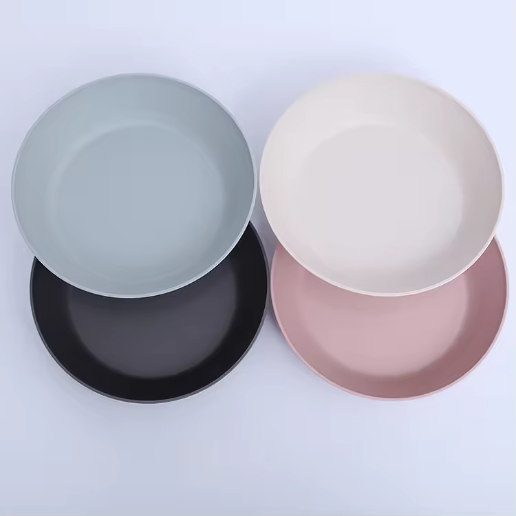 Free Sample Personalized Durable Deep Round PLA Melamine Bamboo Fiber Salad Bowl