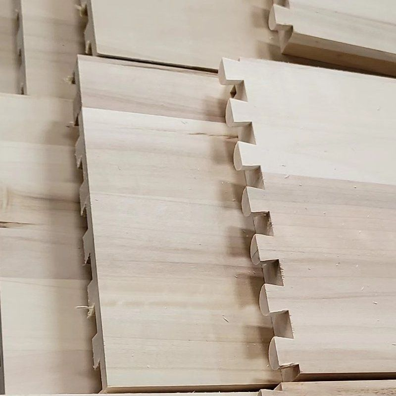 Knife Cutting Dovetail Groove Solid Wood Drawer Board Furniture Paulownia Drawer Board