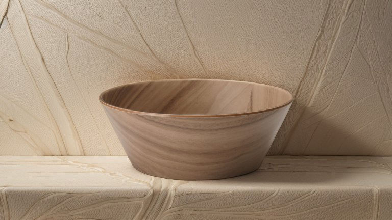 Melamine Kitchenware Wood Printed Design Big Salad Cake Mixing Bowl