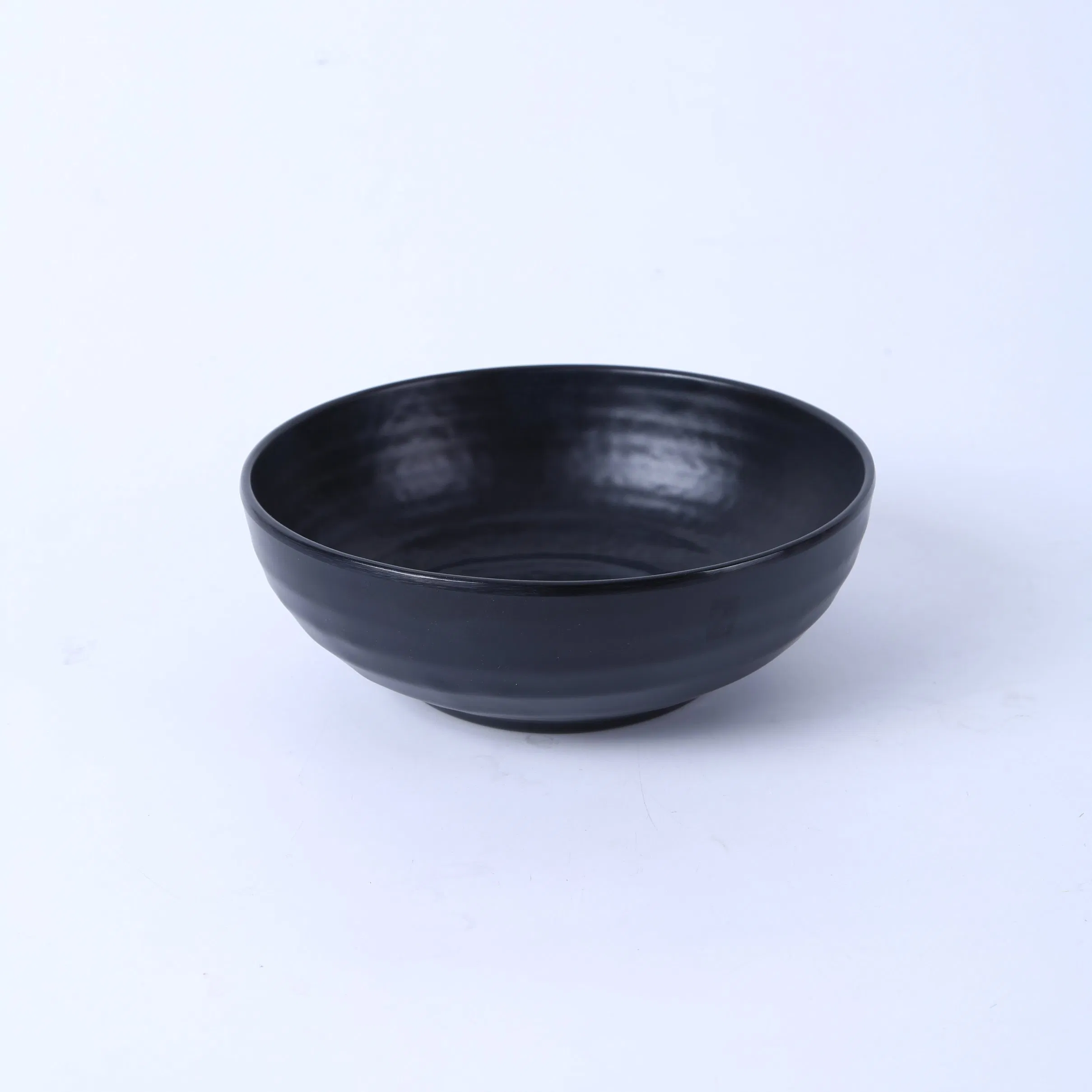 Premium Round Melamine Bowl in Matte Black for Restaurants