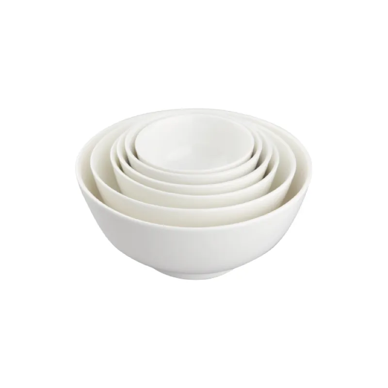 White Porcelain Noodle Rice Soup Bowl